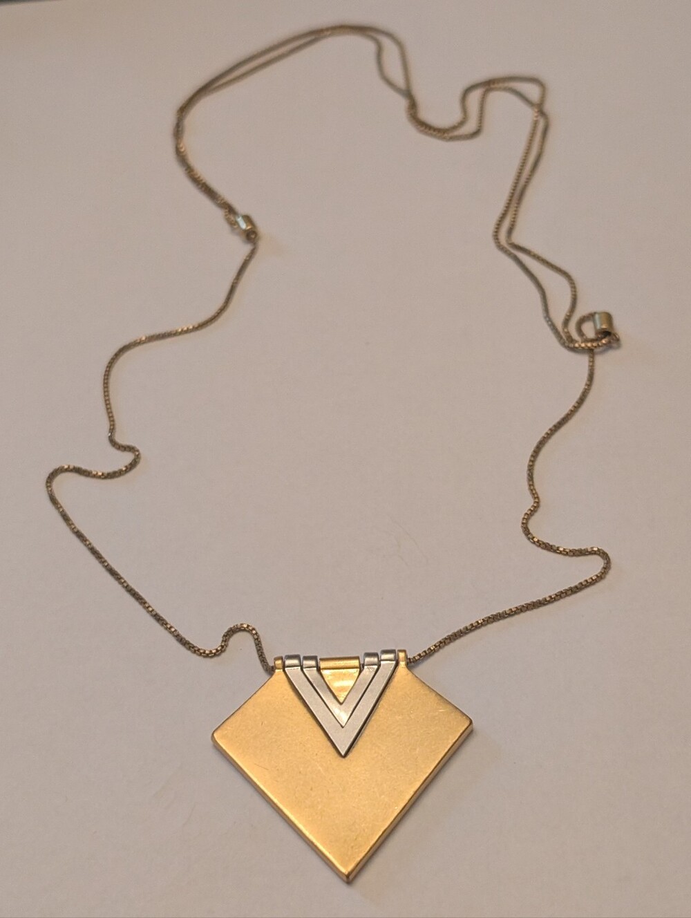 Madewell Gold-Tone Geometric Pendant Necklace - Women Jewelry
